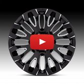 Fuel Quake D828 Gloss Black Milled Custom Truck Wheels 4